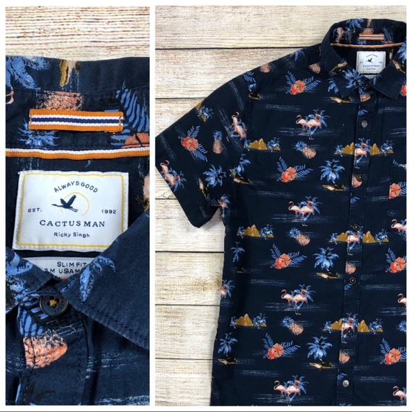 cactus man shirts slim fit